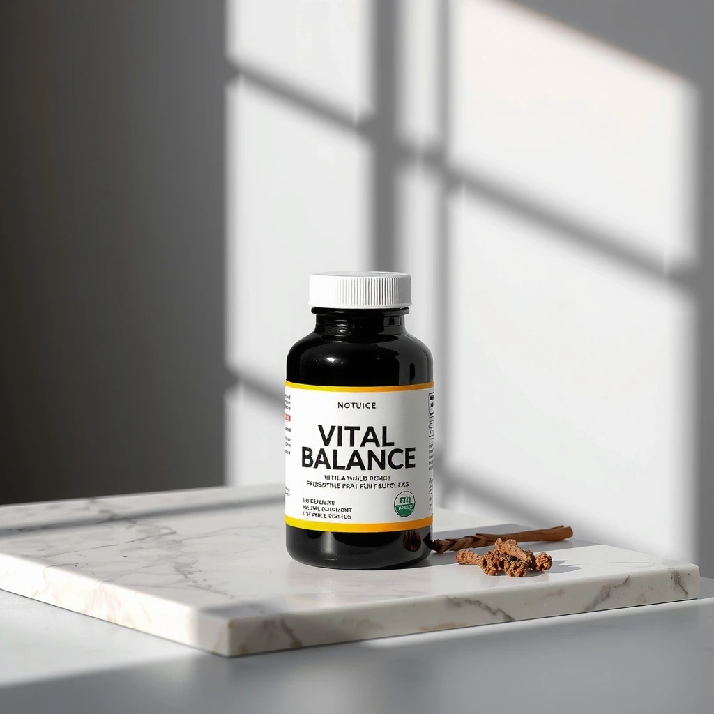 Produktflasche auf Marmor