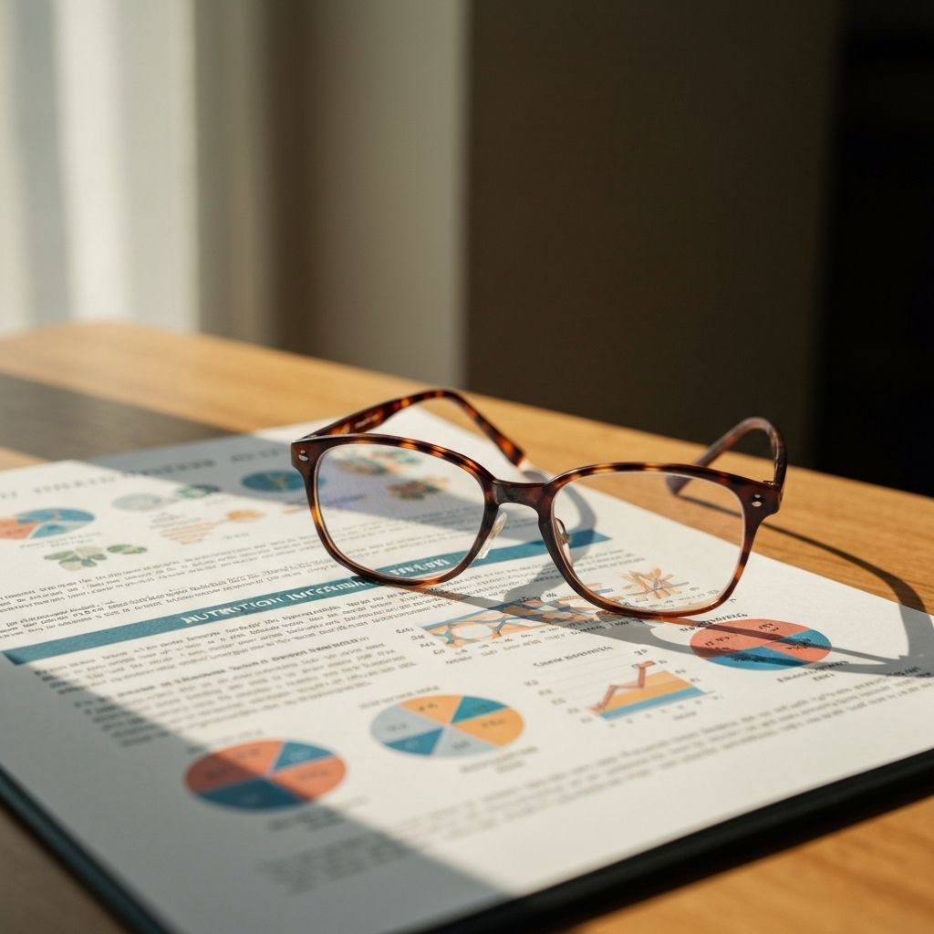 Person reading supplement information peacefully